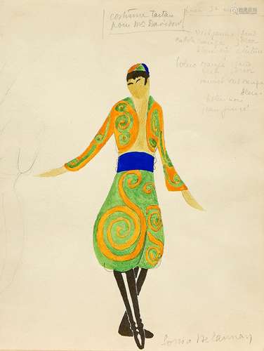 SONIA TERK DELAUNAY 1885-1979 Costume tartare 1924-25 -Costu...