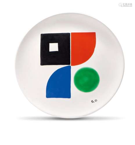 SONIA TERK DELAUNAY 1885-1979 Tre piatti 1969 -Three dishes ...