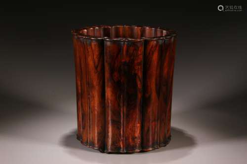 Huanghuali Wood Brush Pot