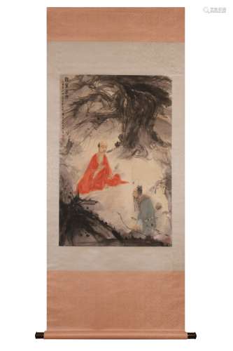 Vertical Painting :Buddha by Fu Baoshi