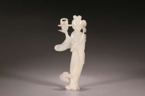 White Jade Figure Ornament
