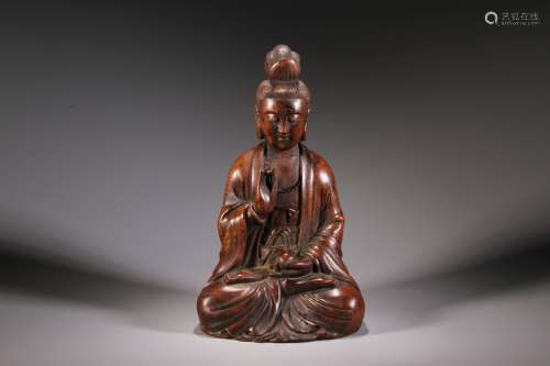 Eaglewood Statue of Seated Avalokitesvara
