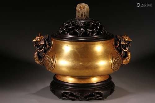 Gilt Copper Incense Burner