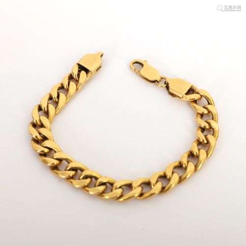 BRACELET EN OR MAILLE GOURMETTES Poinçon 750 L : 17 cm Pb : ...