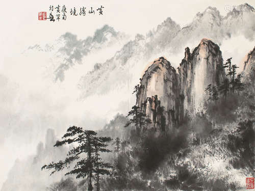 1906～1985 黄幻吾  黄山胜境 设色纸本 镜片