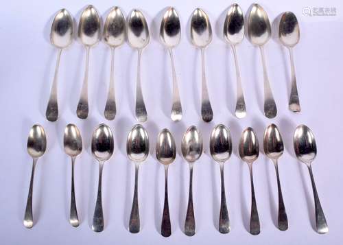 ANTIQUE SILVER SPOONS. London 1818, 1831 & 1835. 940