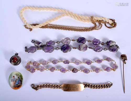 AN EDWARDIAN PEARL NECKLACE etc. (qty)