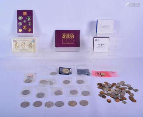 PROOF COINS together with other coinage. (qty)