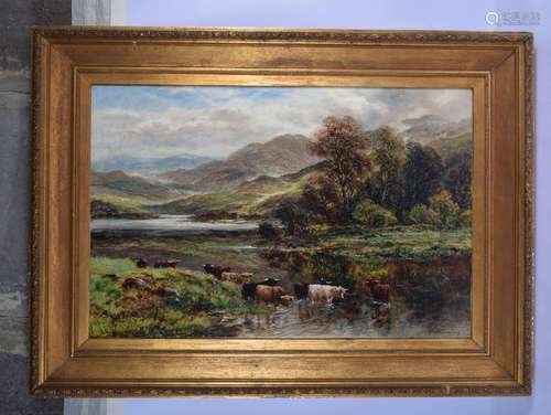 William Langley (19th Century) Oil on canvas, Highland