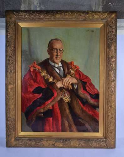 H M Jonas (C1920) Oil on canvas, Portrait of a mayor.