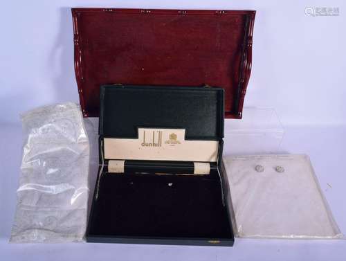 A VINTAGE DUNHILL DISPLAY CASE together with a Chinese