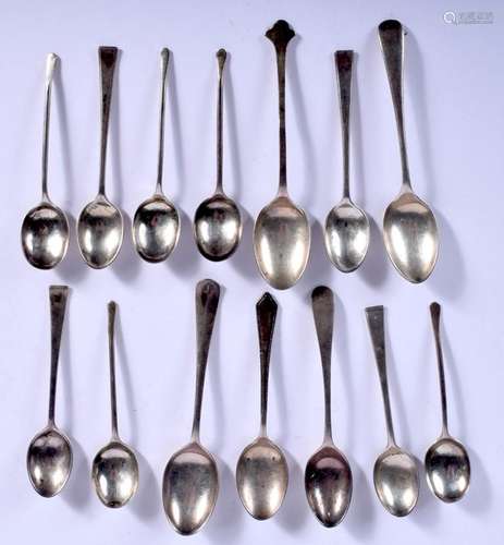 SILVER SPOONS etc. 108 grams. Sheffield 1920 to