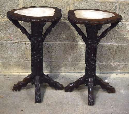 A RARE PAIR OF 19TH CENTURY CHINESE HONGMU AND …