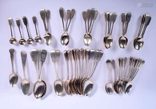 ANTIQUE SILVER SPOONS. London 1817 to 1829 & Chester