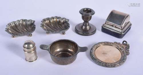 ASSORTED SILVER ITEMS including a miniature