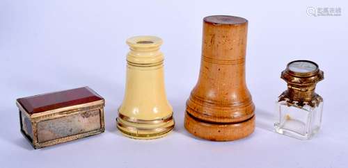 A REGENCY GOLD MOUNTED IVORY MONOCULAR together with a