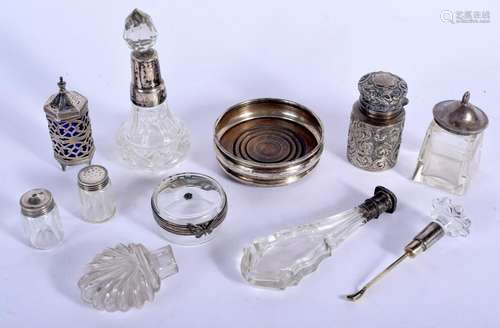 VINTAGE SILVER WARE and scent bottles etc. London 1969