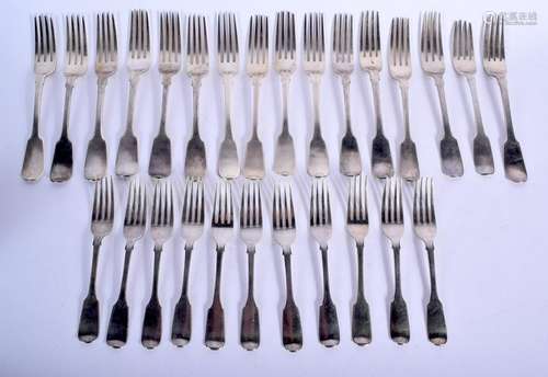 ANTIQUE SILVER FLATWARE. London 1831 to 1836. 1960