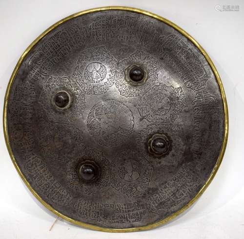 A 19TH CENTURY INDO PERSIAN OTTOMAN TYPE SHIELDS d…