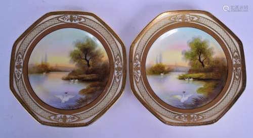 A PAIR OF JAPANESE TAISHO PERIOD NORITAKE PORCELAIN