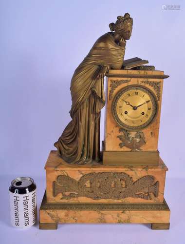 A LARGE EARLY 19TH CENTURY FRENCH SIENNA MARBLE …