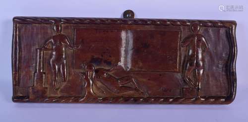 A RARE 17TH EUROPEAN CARVED FRUITWOOD RECTANGULA…