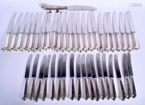 ASSORTED ANTIQUE SILVER HANDLED CUTLERY. 3056 grams