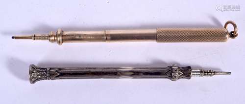 A SAMSON MORDEN YELLOW METAL PROPELLING PENCIL probably