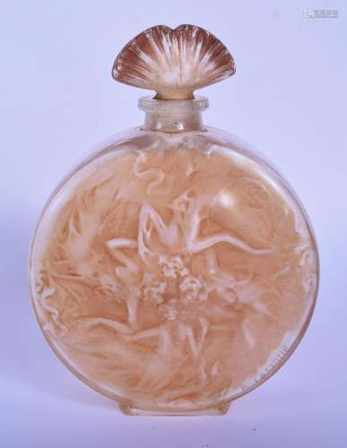 A VERY RARE FRENCH RENE LALIQUE SCENT BOTTLE AND