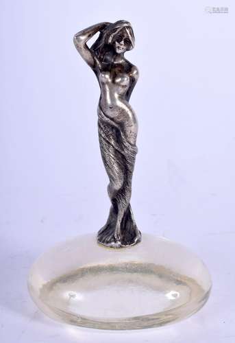 AN ART NOUVEAU CONTINENTAL SILVER NYMPH model…