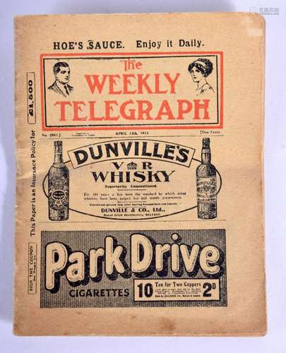 HOES SAUCE WEEKLY TELEGRAPH April 12th 1913. 9.5 cm x