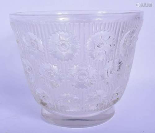 A FRENCH R LALIQUE EDELWEISS CLEAR GLASS BOWL C1…