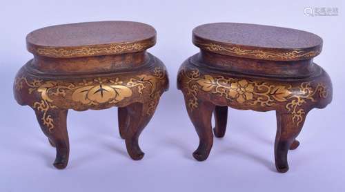 A PAIR OF 19TH CENTURY JAPANESE MEIJI PERIOD GOLD