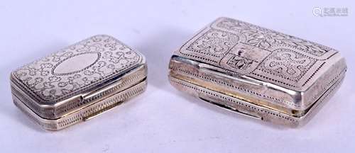 TWO ANTIQUE SILVER VINAIGRETTES Birmingham 1812 & 1…