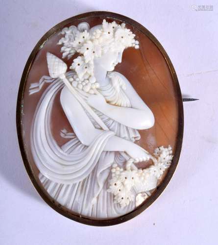 A FINE 19TH CENTURY EUROPEAN CARVED CAMEO SHELL …