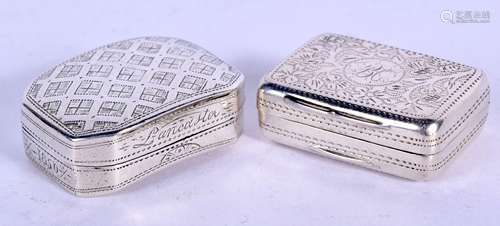 TWO ANTIQUE SILVER VINAIGRETTES Birmingham 1806 &