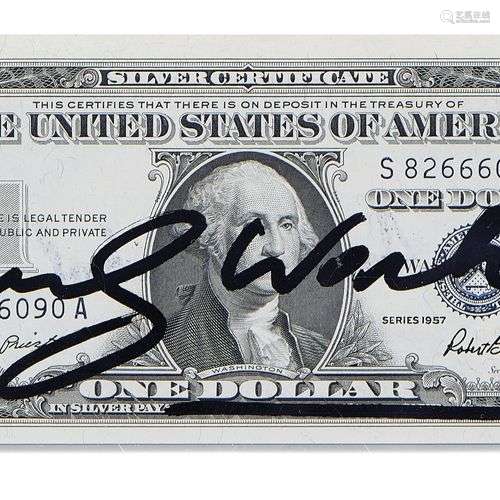 ANDY WARHOL 1928-1987 One dollar bill -One dollar bill