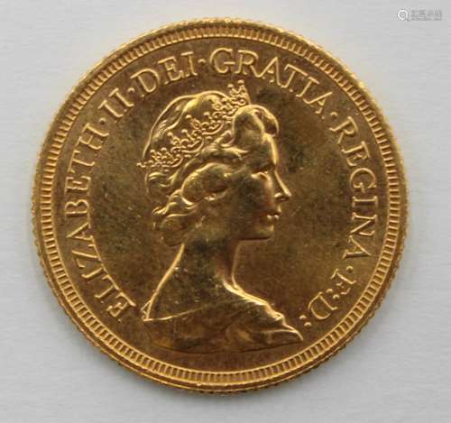 BULLION. 1979 Elizabeth II Gold Sovereign.