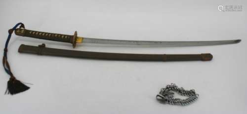 Japanese WW2 Sword with Chain Hanger & Sword Knot