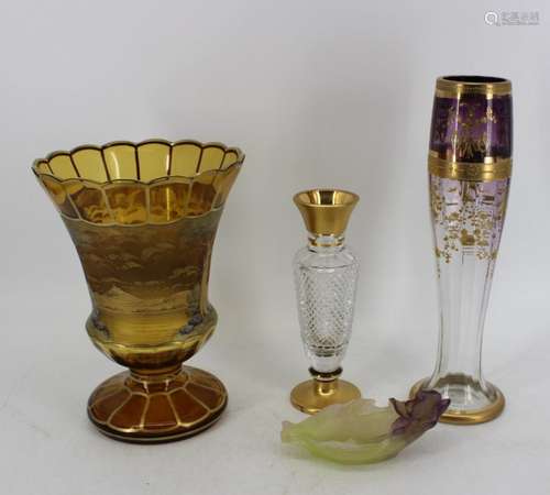 Lot Of Art Glass Items To Inc Daum.