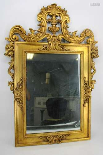 Vintage Carved Giltwood Mirror.