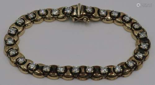 JEWELRY. 14kt Gold and 2+ cttw Diamond Bracelet.