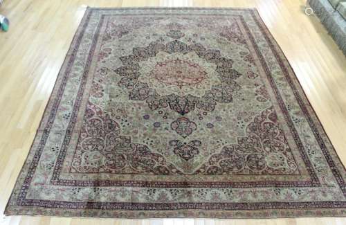 Antique And Finely Hand Woven Kerman Carpet