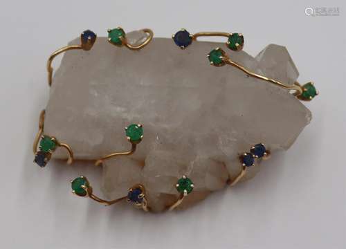 JEWELRY. Signed J. Tatar 14kt Gold, Quartz and