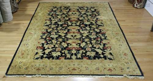 Vintage And Finely Hand Woven Oushak Style Carpet