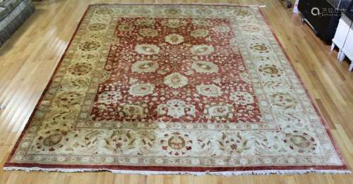 Vintage And Finely Hand Woven Roomsize Oushak