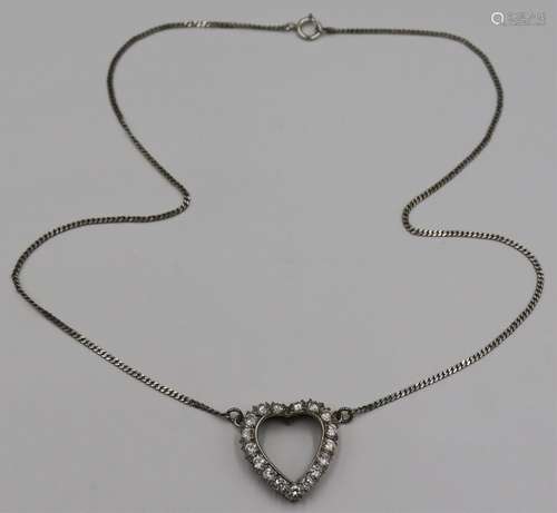 JEWELRY. 14kt Gold and Diamond Necklace.