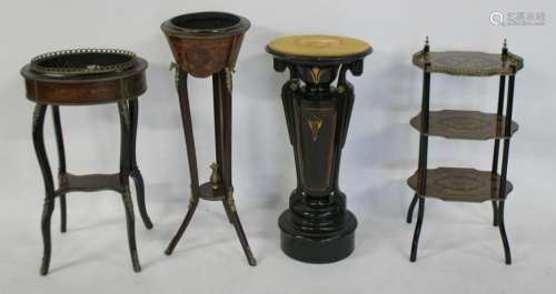 Victorian Planters, Etagere & Pedestal.