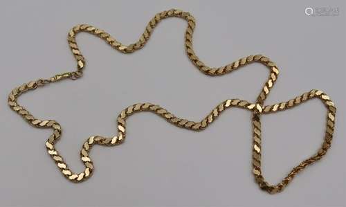 JEWELRY. 14kt Gold Chain Link Necklace.