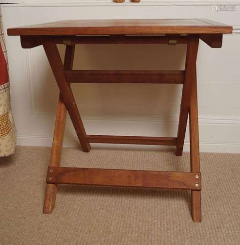 CHINESE HARDWOOD FOLDING LAMP TABLE